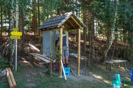 Renovierung das Bildstockes beim Taschner